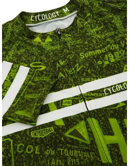 Cycology heren korte mouw Fietsshirt ""Allez Allez" Green"