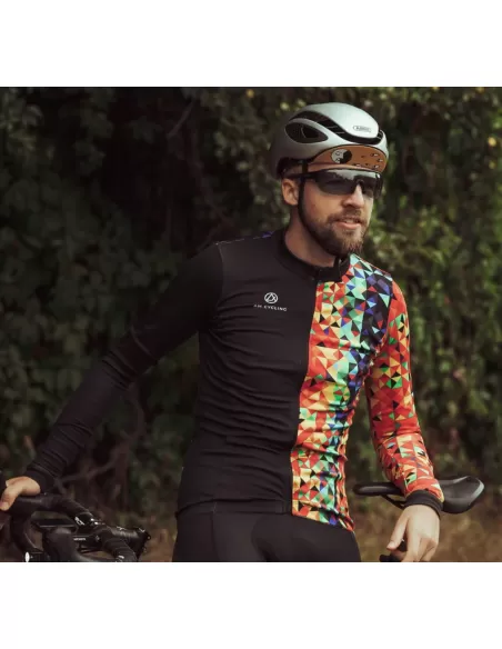 AM Cycling Herren langarm Radtrikot "Kaleidoscope"