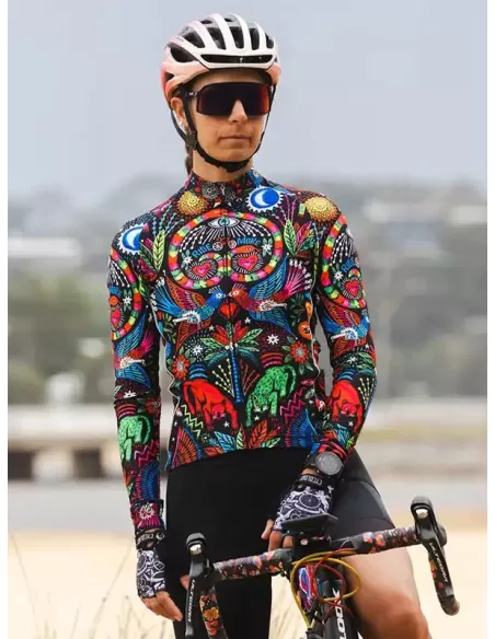 Cycology Damen Langarm Radtrikot "Jungle Jungle"