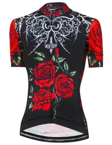 Cycology Gear Damen Radtrikot  "Black Rose"