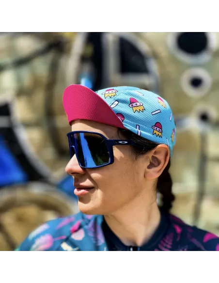 AM cycling cap "Pink Rocket"