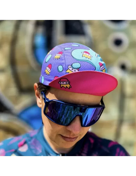 AM cycling cap "Pink Rocket"