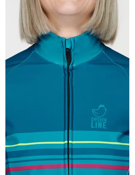 Chicken Line  women's Long Sleeve cycling Jersey "Chilly" Peacocks