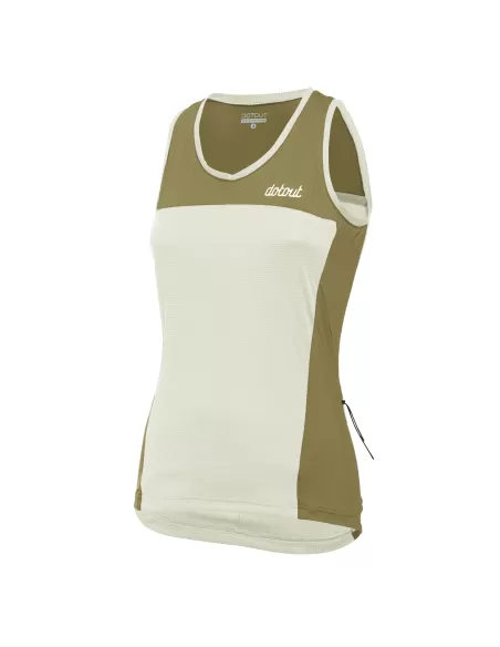 Dotout Top Donna Trail Bianco – Women's Cycling Tank Top for Warm Days