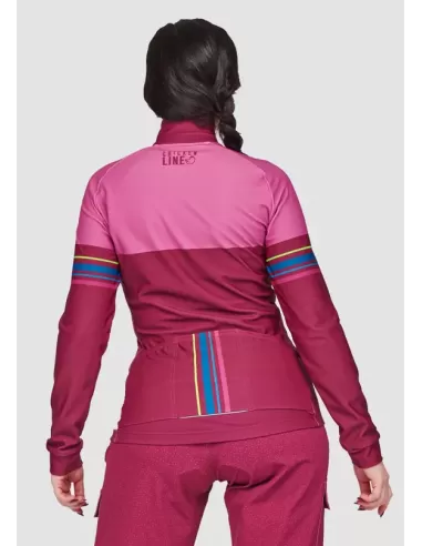 Chicken line Dames Lange mouwen Fietsshirt "Chilly" Cherry