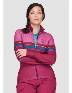 Chicken line Dames Lange mouwen Fietsshirt "Chilly" Cherry