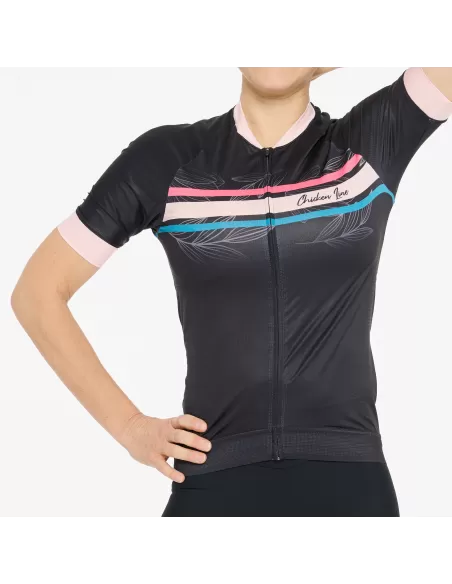 Chicken Line Dames Fietsshirt "Glow" Magnolia Black